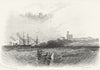 IOW. Osborne House Sea. Harwood Ships 1848 old antique vintage print picture