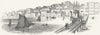 ISLE OF WIGHT. Ryde. IOW Pier Harwood boats 1850 old antique print picture