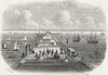 ISLE OF WIGHT. Pier Ryde. IOW c1850 old antique vintage print picture