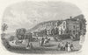 IOW. Bonchurch Hotel c1850 old antique vintage print picture