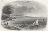ISLE OF WIGHT. Ryde, from Appley Wood. IOW c1850 old antique print picture