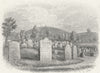 IOW. Little Jane's grave c1850 old antique vintage print picture