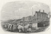 IOW. Sandown c1850 old antique vintage print picture