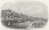 IOW. Sandown beach c1850 old antique vintage print picture