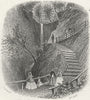 IOW. Chine head, Shanklin c1850 old antique vintage print picture