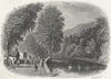 IOW. Bonchurch Pond, Isle of Wight c1850 old antique vintage print picture