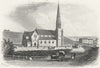 IOW. Holy Trinity Church, Ventnor, Isle of Wight c1850 old antique print