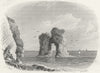 ISLE OF WIGHT. Arched Rock, Freshwater. IOW c1850 old antique print picture