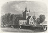 IOW. Whippingham Church, Isle of Wight c1850 old antique vintage print picture