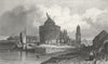 GERMANY. Tower Andernach. Belgium. Tombleson 1830 old antique print picture