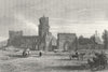 GERMANY. Ruins, Andernach. Belgium. Tombleson 1830 old antique print picture