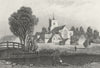 HERTS. Broxbourne. DUGDALE  c1840 old antique vintage print picture
