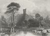 BELGIUM. Ruins, Quatre fils Aymon. Qautre. Shepherd 1840 old antique print