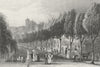 BELGIUM. Liège. FUSSEL Horses 1840 old antique vintage print picture