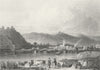 BELGIUM. View Rouillon. Fussell river cows 1840 old antique print picture