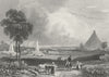 BELGIUM. Waterloo. Shury 1840 old antique vintage print picture