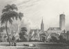 BELGIUM. Mechelen Malines. Shury 1840 old antique vintage print picture