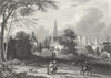 BELGIUM. Brussels, Porte d'Anderlecht. Shury 1840 old antique print picture