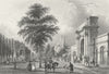 BRUSSELS. Boulevard Porte de Laeken. Fussell 1840 old antique print picture
