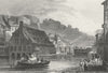 NAMUR. SAMBRE. Shepherd Nice view Barge river Mill 1840 old antique print