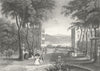 BELGIUM. Park Brussel. Wolfe 1844 old antique vintage print picture