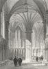 LINCS. Chapter House, Lincoln cathedral. Allom 1836 old antique print picture