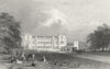 LINCS. Grimsthorpe Castle, Lincolnshire. Allom 1836 old antique print picture
