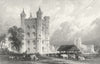 LINCS. Tattershall Castle, Lincolnshire. Allom 1836 old antique print picture