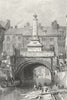 LINCS. High bridge, Wytham, Lincoln. Allom 1836 old antique print picture
