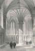 LINCS. Chapter House, Lincoln cathedral. Allom 1836 old antique print picture