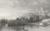 LINCS. Lincoln, river Witham. Allom 1836 old antique vintage print picture