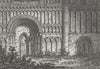 NORFOLK. Castle Acre Priory. Kings Lynn Regis 1812 old antique print picture