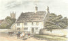 NORTHANTS. Birthplace Rev Jas Hervey Hardingstone  1835 old antique print