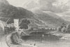 GERMANY. Dausenau. Shepherd 1840 old antique vintage print picture