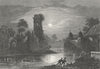LANDSCAPES. Schoenforst. Germany. Fussell 1840 old antique print picture