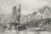 GERMANY. Nieder Breysig. SALMON 1840 old antique vintage print picture