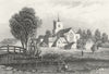 HERTFORDSHIRE. Broxbourne. DUGDALE c1840 old antique vintage print picture