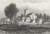 HERTFORDSHIRE. Broxbourne. DUGDALE c1840 old antique vintage print picture