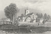 HERTFORDSHIRE. Broxbourne DUGDALE c1840 old antique vintage print picture