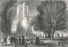 HERTS. St Michael's Church, St Albans. Henshall 1840 old antique print picture