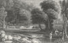 DURHAM. Linbourn Witton Castle c1830 old antique vintage print picture