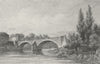 FRANCE. Pont sur l'ain, à Neuville c1840 old antique vintage print picture
