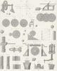 SCIENCE. Equilibria wheel axle incline plane wedge c1849 old antique print