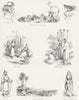 BALKANS. Greeks; Dervish; Mecca Caravan; Harem Conle c1849 old antique print