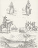 RUSSIA. Kirghiz Steppe. Lady; Falcon; Petropavlovsky c1849 old antique print