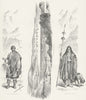 CHILE. Chilian Miner; Valparaiso; Araucano Indian c1849 old antique print