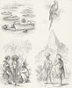 GUYANA. Macusi Paravilhano Warrau Atorai; Ataraipu c1849 old antique print