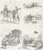 CHILE. Capataz Peon; puma; hunt lama; Chase Condor c1849 old antique print