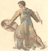 TRIBAL. Warrior Shield 1803 old antique vintage print picture