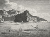TRIBAL. Natives in Canoes of Oonalaska, NW America c1770 old antique print